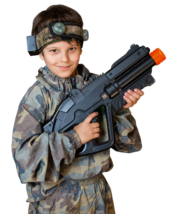 Boy play Gel Blaster Guns1