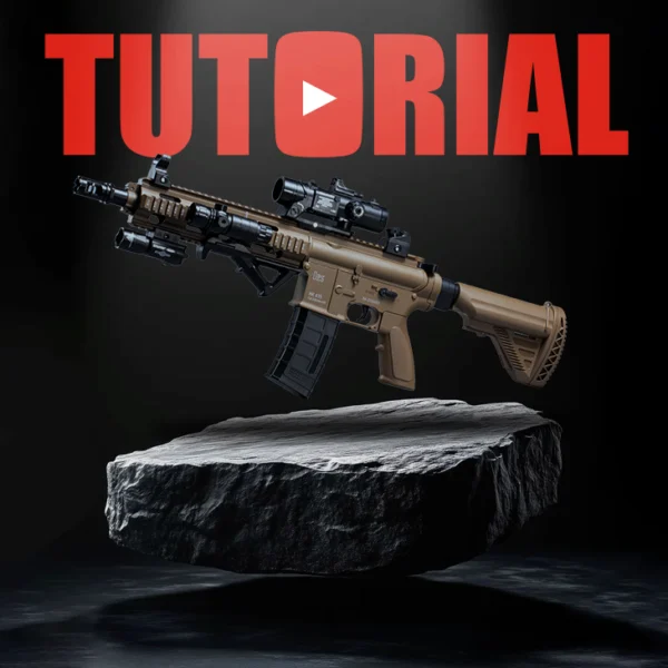 YouTube HK416 Gel Blaster with Full Accessories
